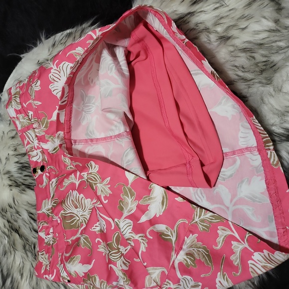 WOMENS BEAUTIFUL PINK AND FLOWER SKORT BY CHARTER CLUB SIZE 10. LIKE NEW - Picture 3 of 6